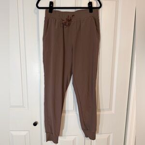 CRZ YOGA Drawstring Joggers in Chocolate Brown, Size M